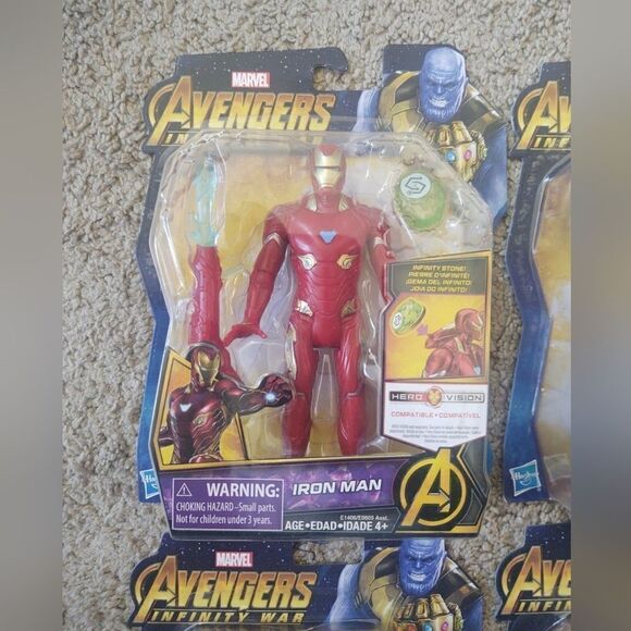 Avengers Infinity War IRON MAN, WAR MACHINE, THOR, IRON SPIDER FIGURES BRAND NEW - Picture 2 of 6